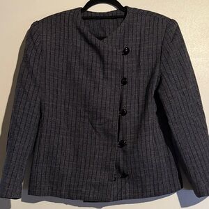 Women's Gray Striped Jacket